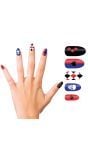 10 Harley Quinn nepnagels met lijm