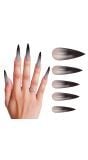 10 lange nagels gothic met lijm