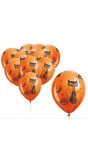 10 oranje kat ballonnen 30 cm halloween