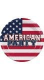 10 Papieren Bordjes 'AMERICAN PARTY'