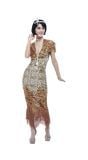 20'S Vrouwen Flapper Jurk Goud