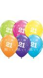 21 jaar kleurrijke happy birthday ballonnen 25 stuks