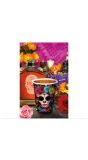 6 papieren drinkbekers Día de Muertos 240 ml