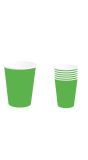 6 papieren drinkbekers neon groen 240 ml