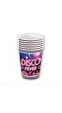 6 papieren drinkbekers retro disco 240 ml