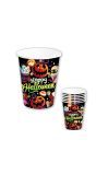 6 papieren drinkbekers vrolijke halloween monsters