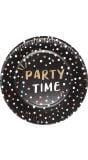 8 Papieren Bordjes 'Party Time'