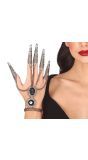 Armband met metalen vinger versiering halloween