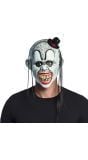 Bad Clown Latex Hoofdmasker met haar halloween