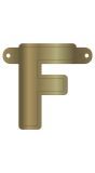 Banner letter F metallic goud