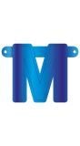 Banner letter M blauw