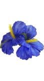 Blauwe bloemen haarspeld