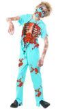 Blauwe chirurg zombie outfit