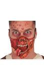 Bloederig schedel halfmasker latex halloween