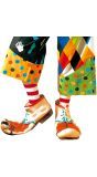 Clown schoenen wit rood