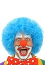 Clowns pruik blauw