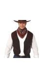 Cowboy vest bruin nep leer