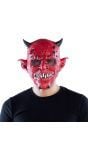 Creepy duivel hoofdmasker latex halloween