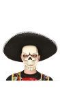 Día de Muertos muzikant skelet masker