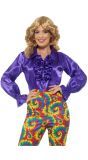 Dames disco shirt paars