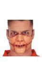 Dichtgenaaide mond halfmasker latex halloween