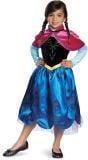 Disney Frozen Anna Meisjes Kostuum Blauw en Roze