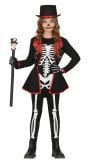 Elegant skelet kostuum halloween kind