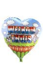 Folieballon hartvorm welkom thuis 71cm