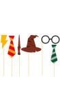 Fotobooth accessoires Harry Potter 6 stuks