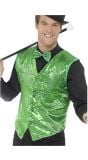 Gilet pailletten groen