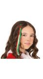 Glitter kerstcadeau haarclip nephaar 30cm