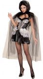 Glitter tule cape met capuchon