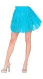 Glitter tutu azuurblauw kort vrouwen