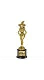 Gouden heks beste halloween kostuum award plastic 22 cm