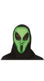 Groen alien masker met kap halloween