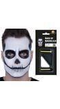 Halloween schedel zwart wit make up set