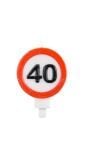 Kaars 40 Jaar Verkeersbord