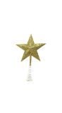 Kerstboom topper spiraal ster goud 23cm