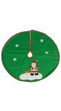 Kerstboomkleed met kerstman groen 90cm