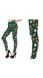 Kerstlegging met print dames groen fout