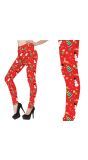 Kerstlegging met print dames rood fout