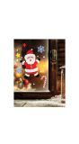 Kerstman raam stickers gel kerst