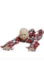 Kruipende zombie baby met verlichting, geluid en beweging 90 cm halloween