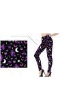 Legging dames halloween paarse heks