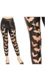 Legging dames zwart halloween vleermuizen