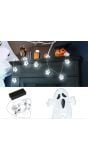 Lichtslinger 10 LED lampjes wit geesten 300 cm halloween