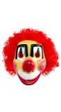 Masker clown met haar kind