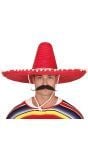 Mexicaanse sombrero XL rood