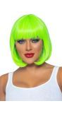 Neon groene bob pruik