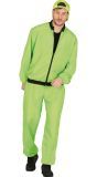 Neon Groene Trainingspak 80's 90's man